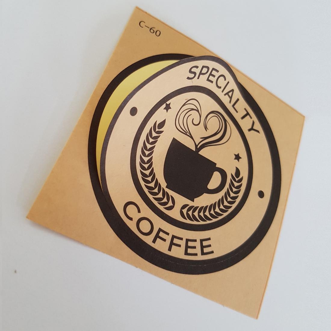 Brown Kraft Sticker Sample - Aladdin Print